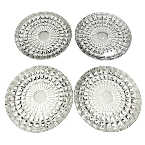 Vintage Blarney Genuine 24% Lead Crystal Set Of 4 Coasters Scalloped Design - Picture 1 of 6